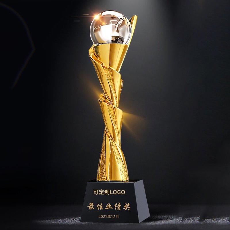 Creative Resin Crystal Sports trophy Custom Gold Silver Bronze Sports trophy award basketball Volleyball snooker Golf trophy