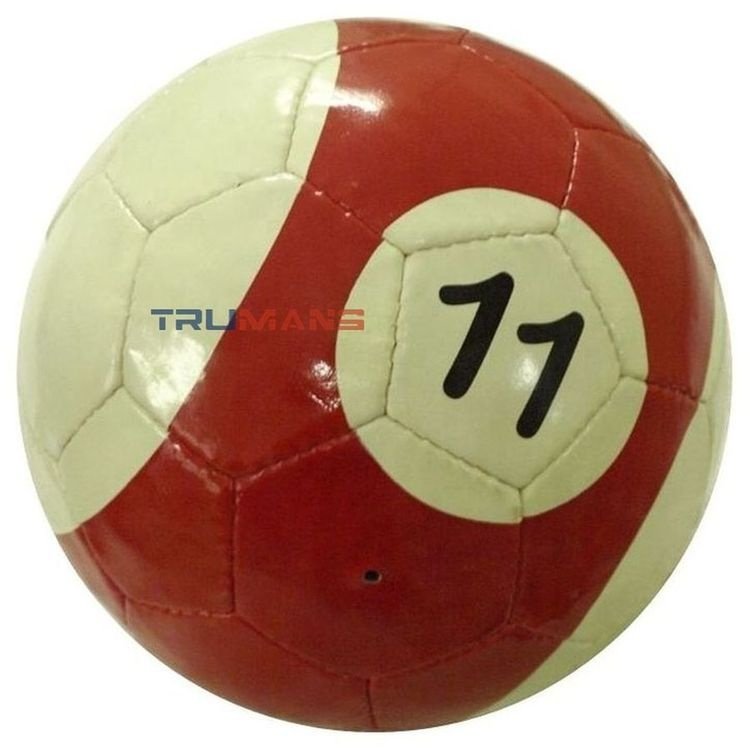 Complete Colored Set Yellow, Red, Black, White Cue Striker Soccer Ball Poolball Football Snooker Game Snookball