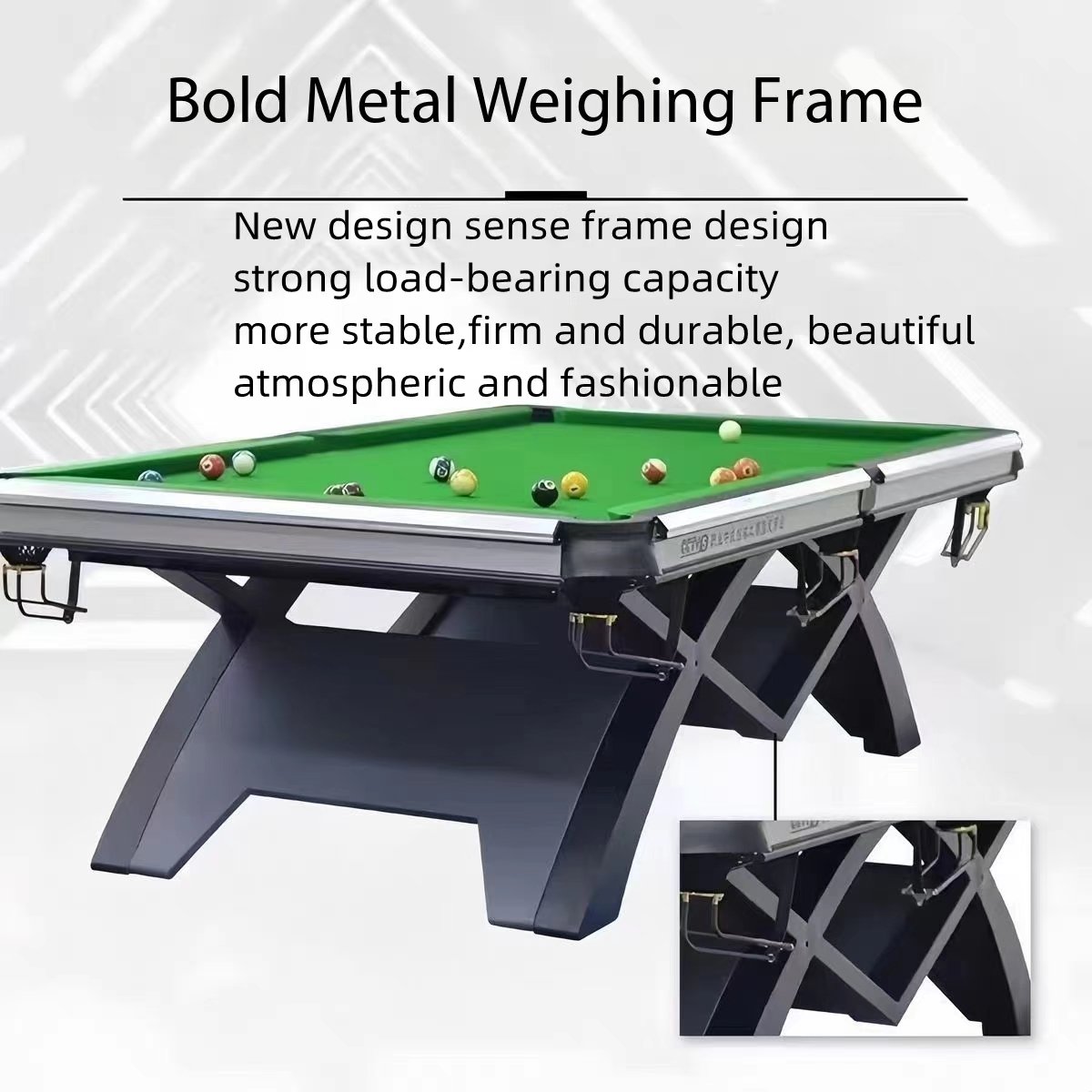 High Quality International Standard Indoor Multi Slate Pool Table Billiard Table Snooker made of metal materials from shelves