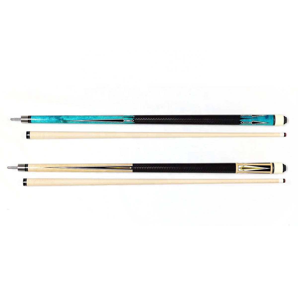 New Wholesale Price Premium Quality Billiard Pool 1/2-PC Cue Maple Wood with cue joint cover 58" Length 11.5mm Tip On Sale