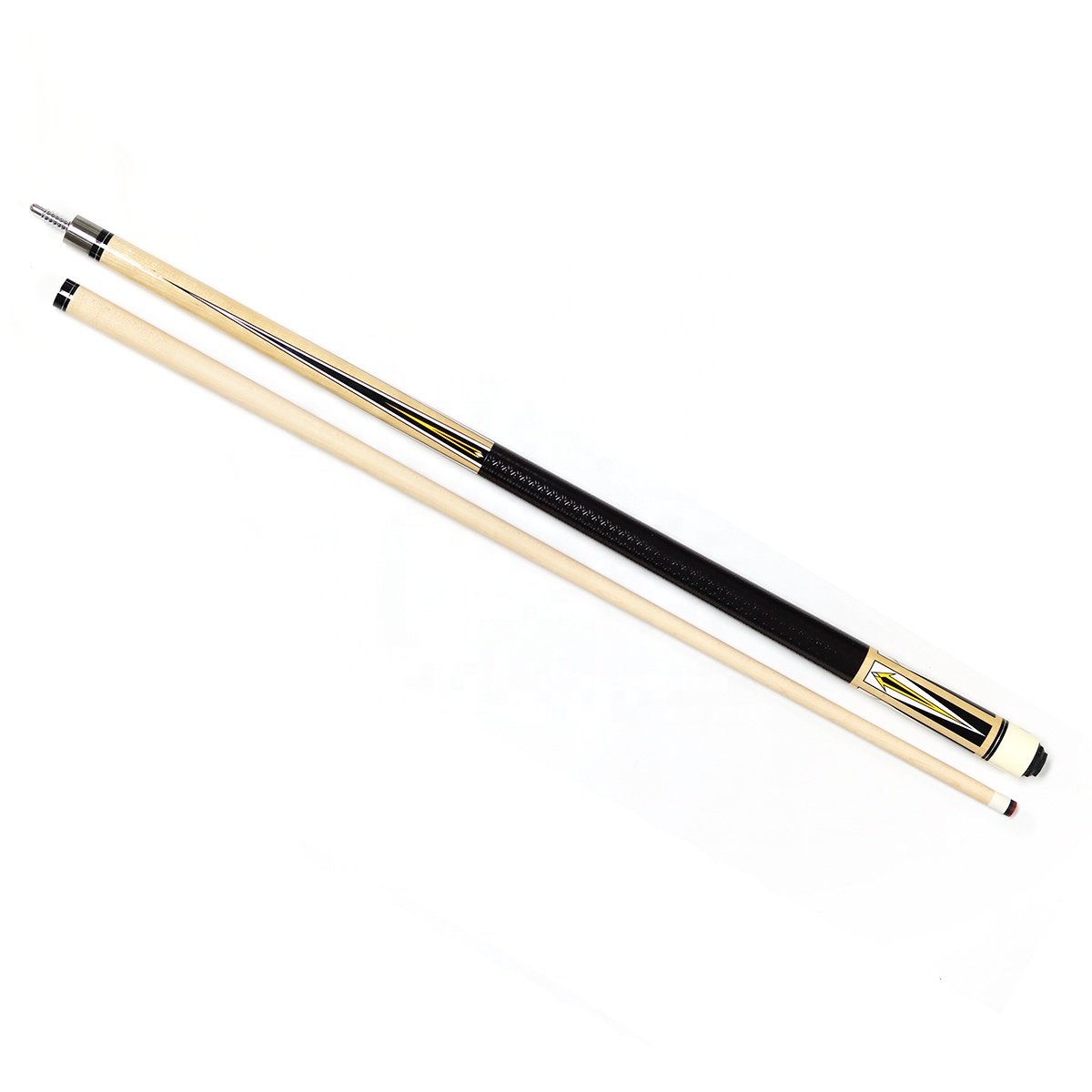 New Wholesale Price Premium Quality Billiard Pool 1/2-PC Cue Maple Wood with cue joint cover 58" Length 11.5mm Tip On Sale