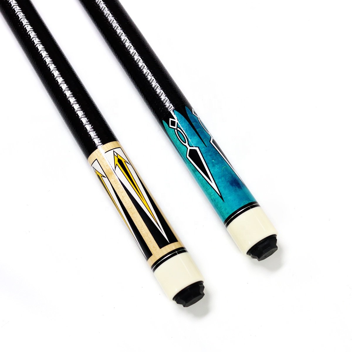 New Wholesale Price Premium Quality Billiard Pool 1/2-PC Cue Maple Wood with cue joint cover 58" Length 11.5mm Tip On Sale