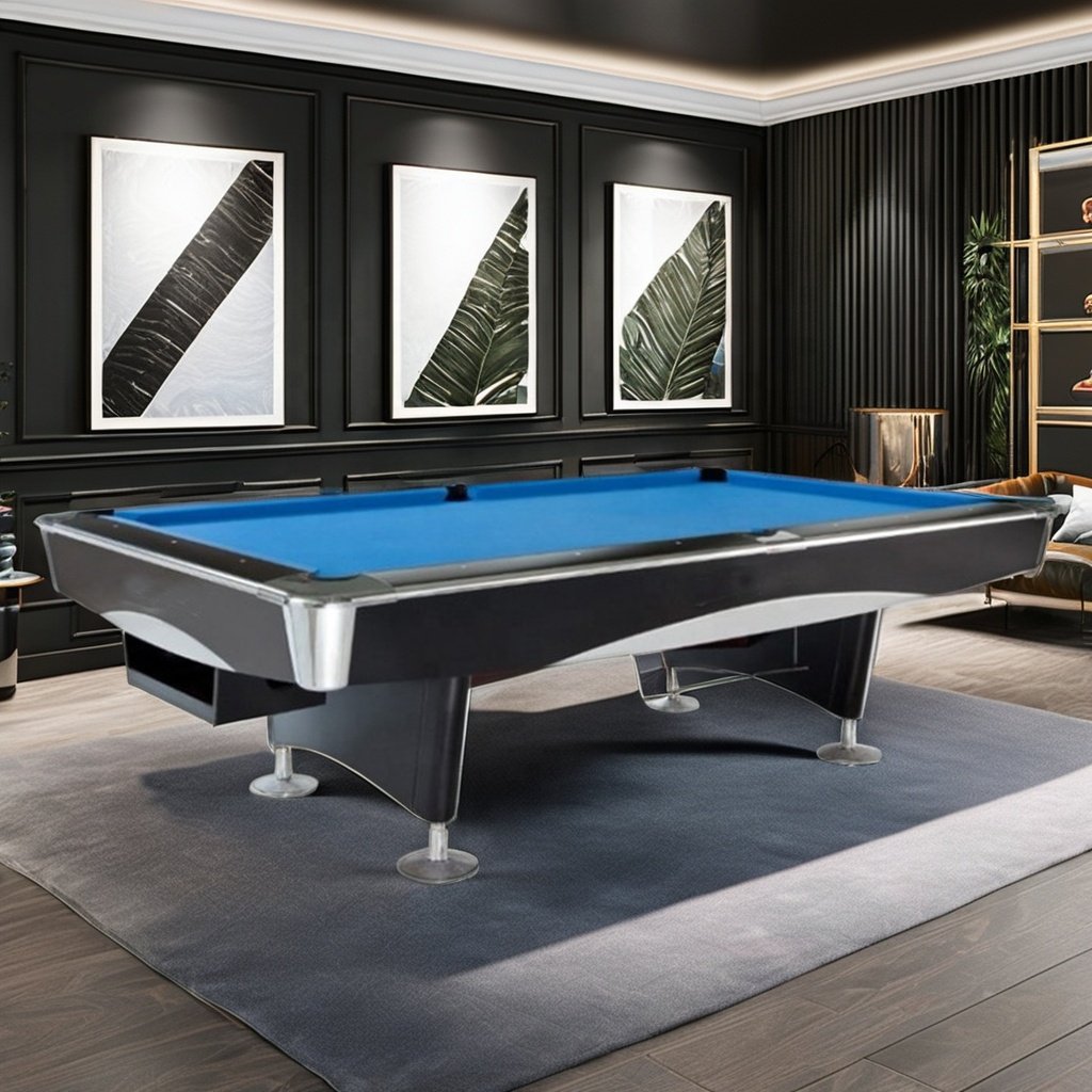 Bojue Hot Selling American Pool Table 9ft Slate Billiard Table with Custom design Wooden Legs slate cushion