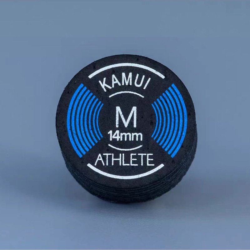 Japan Original Kamui Tips ATHLETE Black 14mm Billiard Carom Pool Cue Tip Billiard Cue Stick Tips Snooker Billiard Accessories