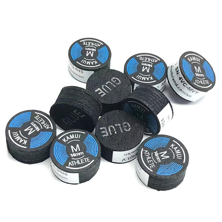 Japan Original Kamui Tips ATHLETE Black 14mm Billiard Carom Pool Cue Tip Billiard Cue Stick Tips Snooker Billiard Accessories