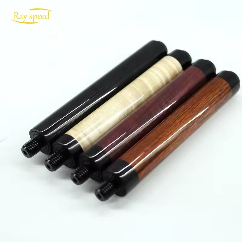 Rayspeed Solid Wood Pool Cue Extension For Billiard Snooker Cue, Pool Cue Stick Extender Ebony/Cocobolo/Curly/Peltogyne