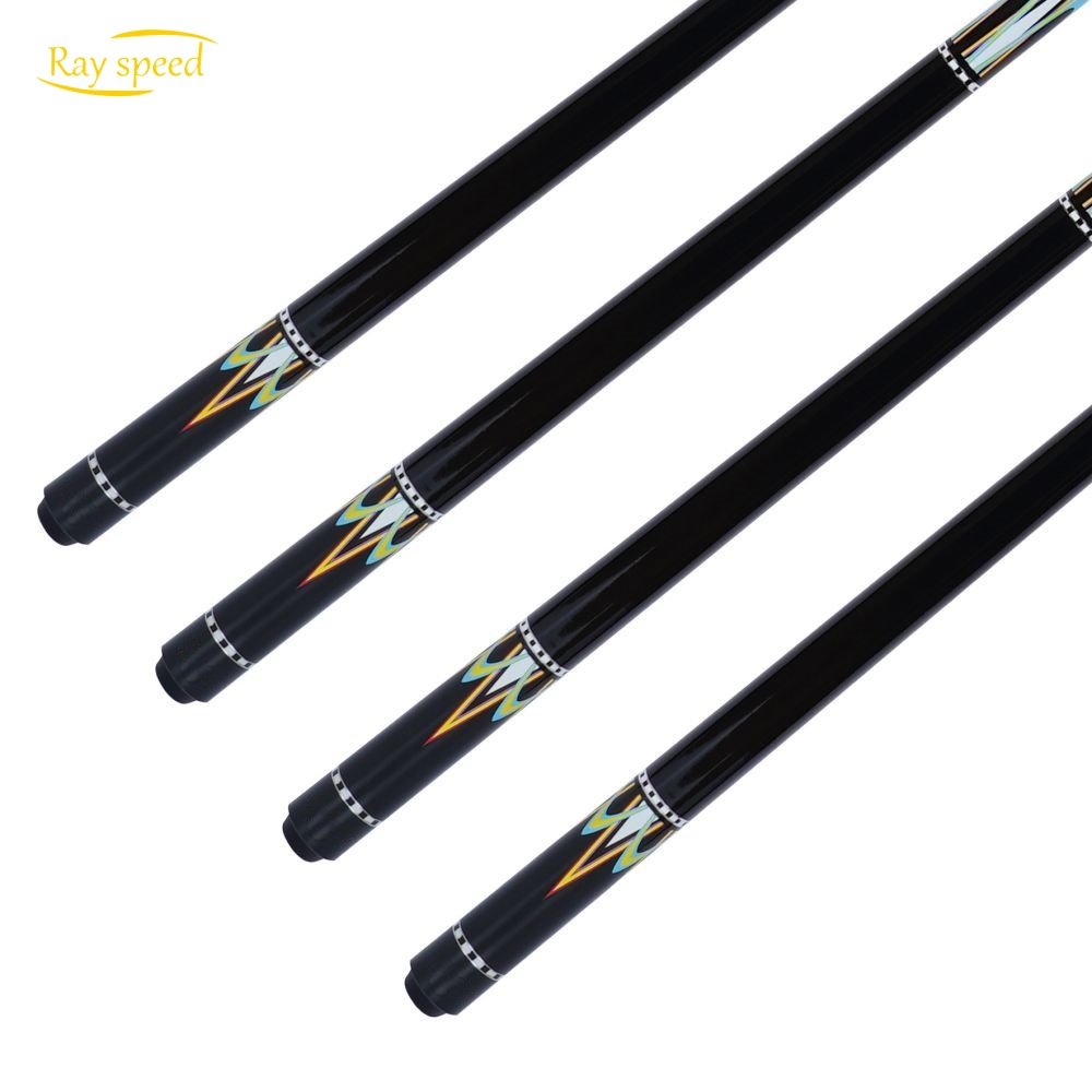 Rayspeed Hot Selling High Quality Sticker Pool Cue Hard Maple Shaft Wood Joint 11.8 mm Tip SIze 1/2 Split Cue 142 cm