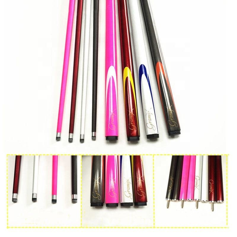 xikuno Economic 1/2-pc 57 inch 9-9.5mm Billiard Pool Carbon Cue with Water Sticker Decal for Sale