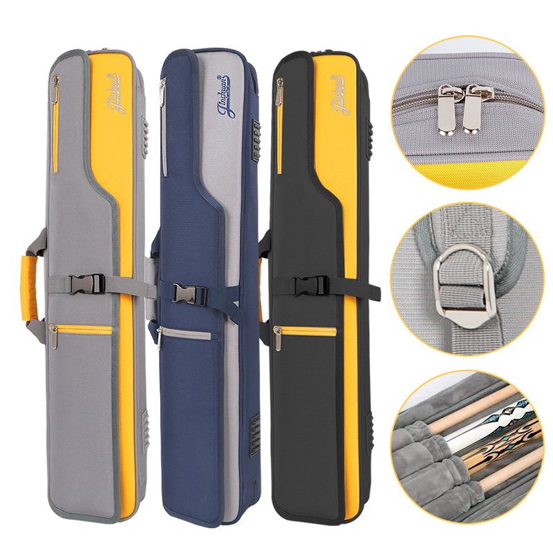 Professional Waterproof Snooker and Billiard Cue Bag with Shoulder Strap for 3B 4S