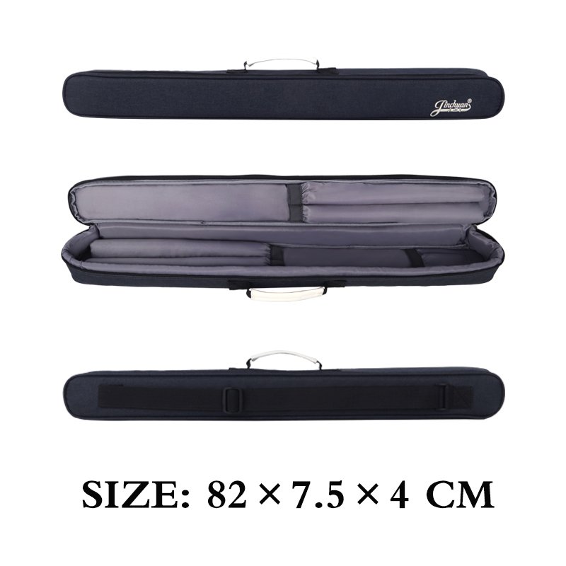 Custom Logo Light Weight Billiard Cue Bag 4 Holes Snooker Cue Bag Thick Padding Soft With Crossbody Strap