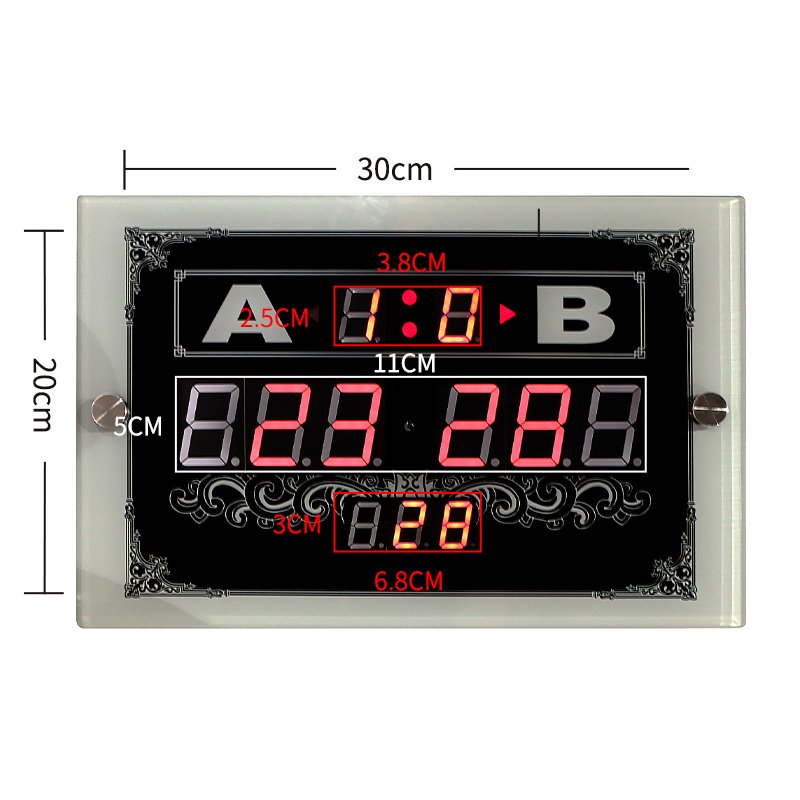 Factory Wholesale Remote Control ABS Acrylic British Snooker Billiard Electronic Digital Scoreboard with LED Score Display