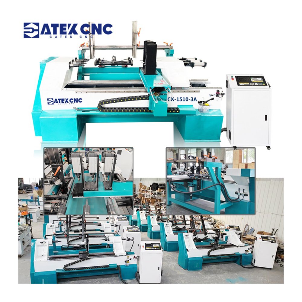 Hot Sale 1510 High Precision Cnc Automatic Feeding Wood Pool Cue Turning Lathe Machine With High Quality