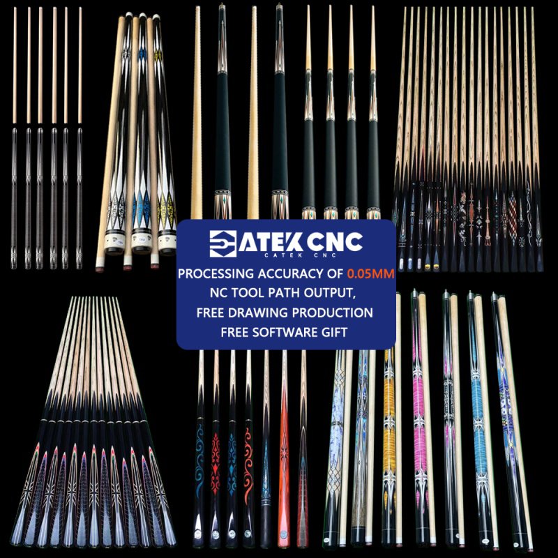 Hot Sale 1510 High Precision Cnc Automatic Feeding Wood Pool Cue Turning Lathe Machine With High Quality