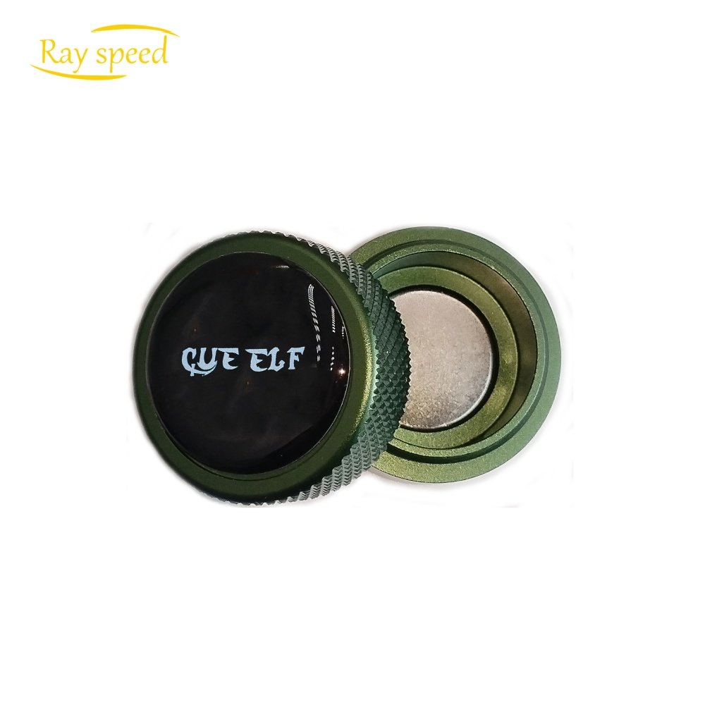 Rayspeed Firm Round Pool Cue Chalk Holder-Portable Cue Chalk Holder for Billiard Cue Billiard Snooker Accessory Magnetic