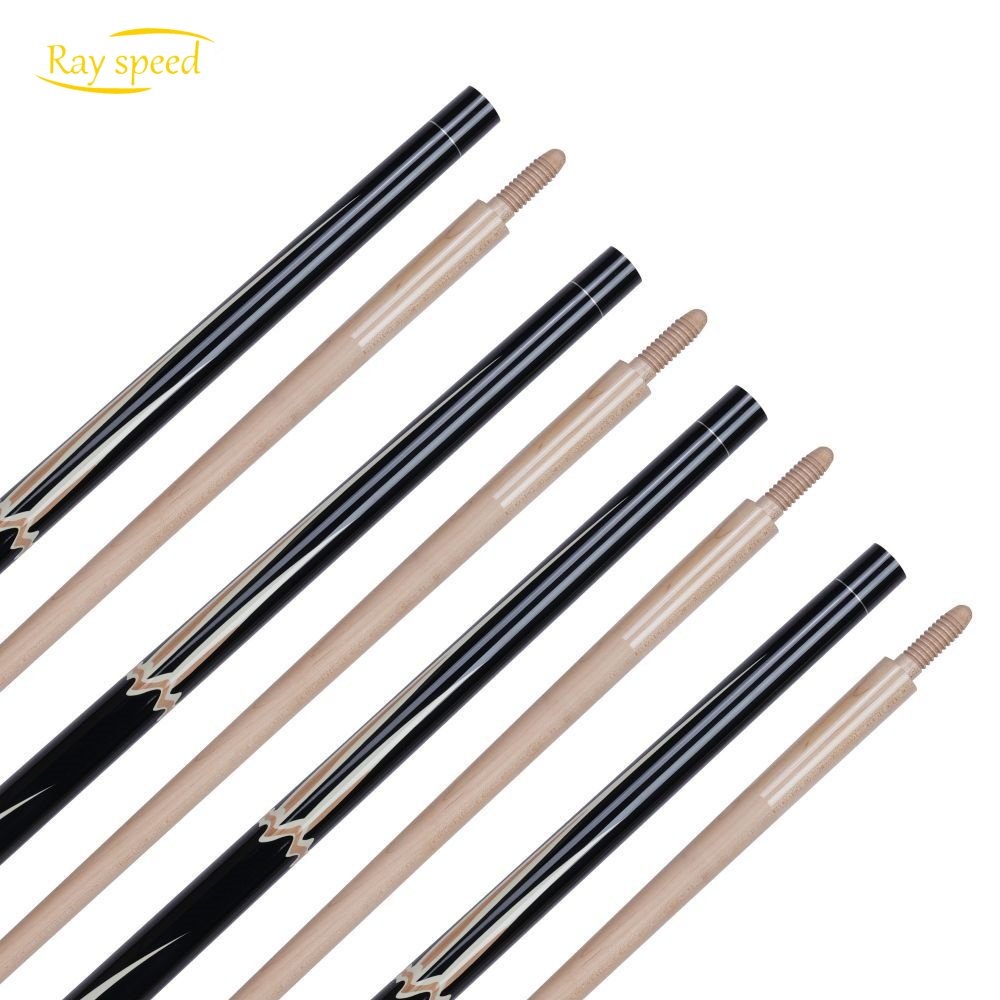 Rayspeed Professional High Quality Sticker Carom Cue Hard Maple Shaft Wood Joint 11.8 mm Tip SIze 1/2 Split Cue 142 cm