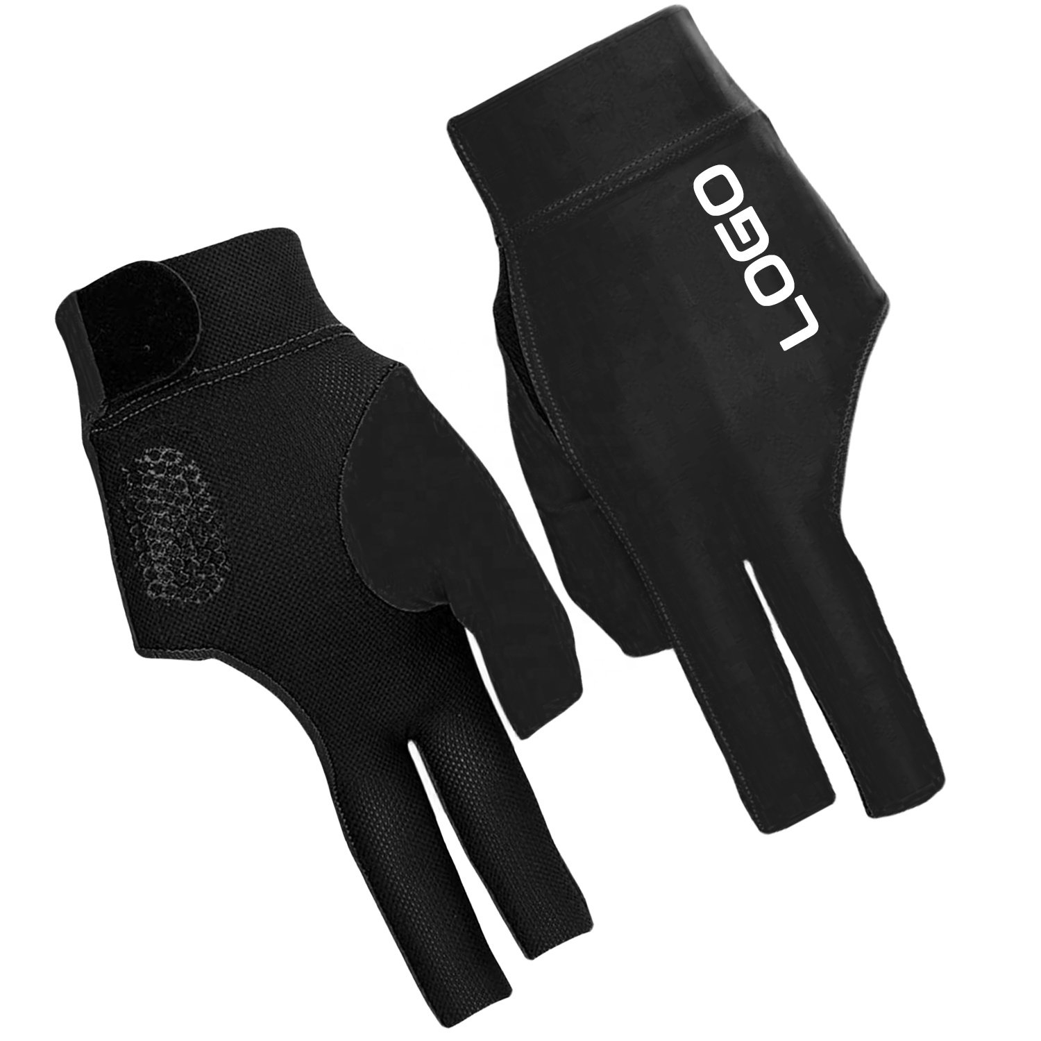 High Elastic Snooker Wear-resistant Breathable Washable Billiard Gloves 3-Fingers Open Left Hand Black Pool Gloves