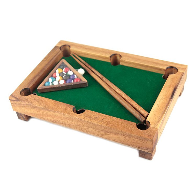 Unique Design Customized Logo 2 Players Playing 100% Natural Wooden Board Game Kids Fun and Play Snooker with Wooden Legs