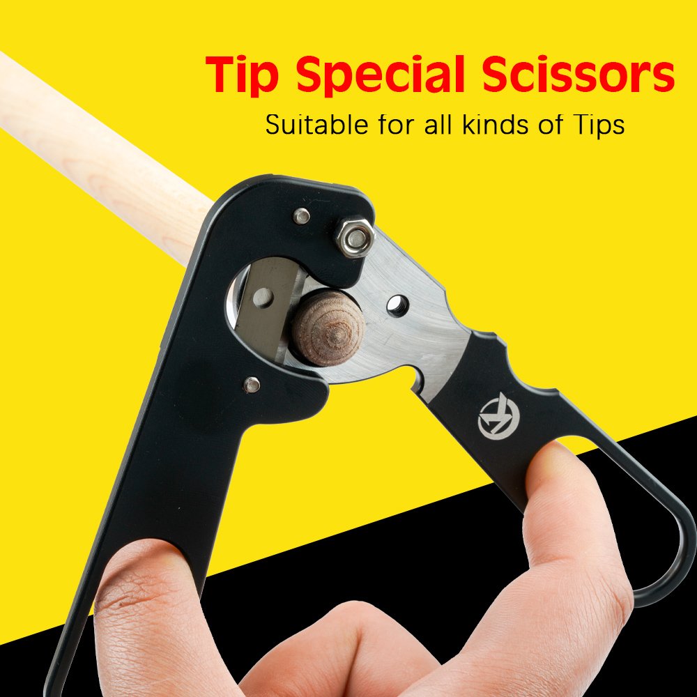 KONLLEN Billiards Cue Tip Excision Tool Metal Scissors Carom Snooker Pool Cue Tip Cutting Repair Maintains Billiard Accessories