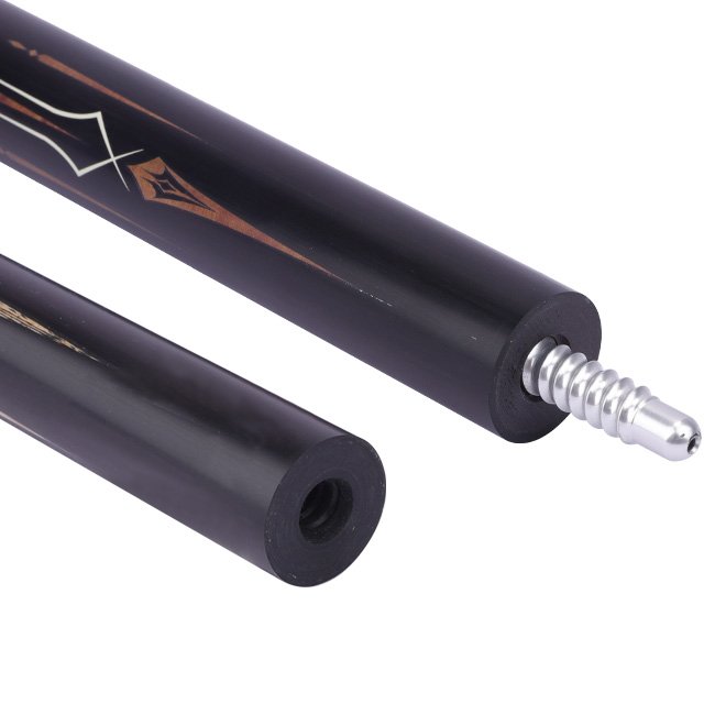 SK-058 Snooker Sticks White Wax Wood Pool Cue with Carbon Fiber and Technological Butt Sleeves Brass Joint 10mm Tip