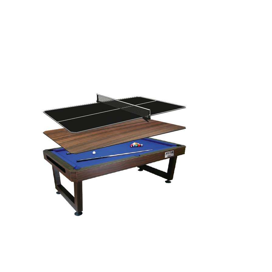 StagGlobal 3-in-1 Multi-Functional Wooden Table 4 feet x 8 feet All-Acc Snooker & Billiard Pool & Table Tennis Dinning Table
