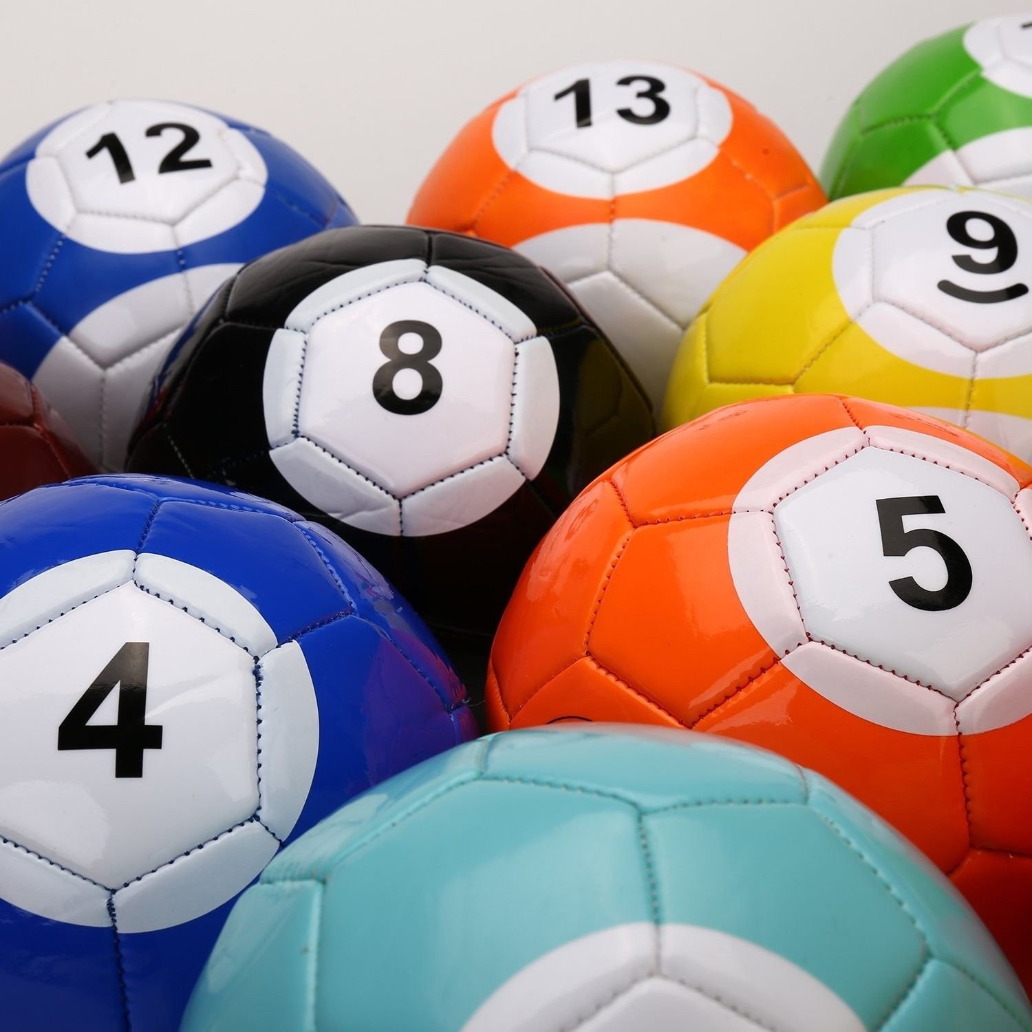 ActEarlier 1 set 16 pcs desktop football game snook ball snooker street soccer ball game huge billiards pool football size 2