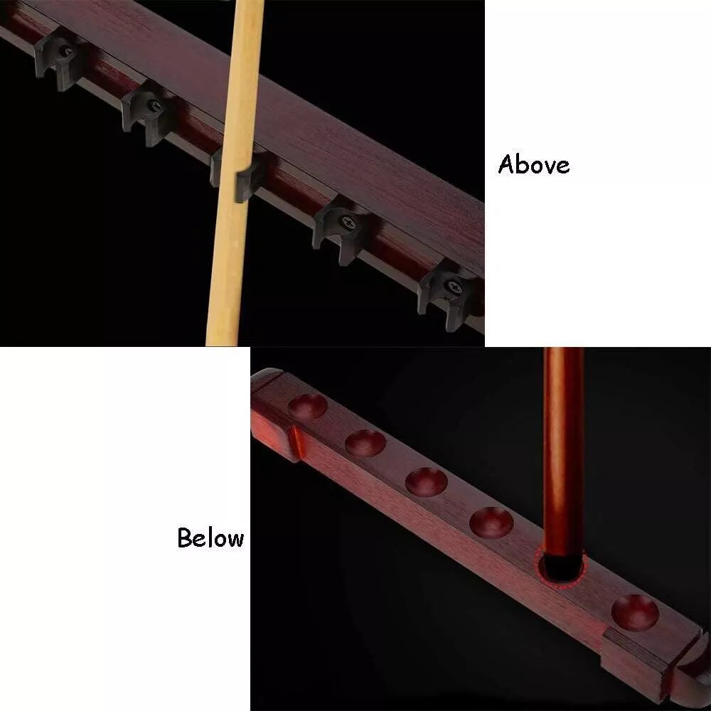 6 Slots Table Pool Cue Billiard Stick Rack Holder Stand Wall Mounted Pool Cue Rack Multi Slot Snooker Accessories