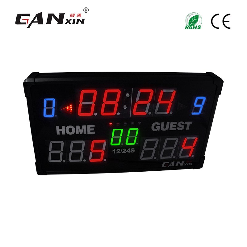 Ganxin Electronic Scoreboard Football Sport Led Display Electronic Scoreboard For Snooker Waterproof Basketball Scoreboard