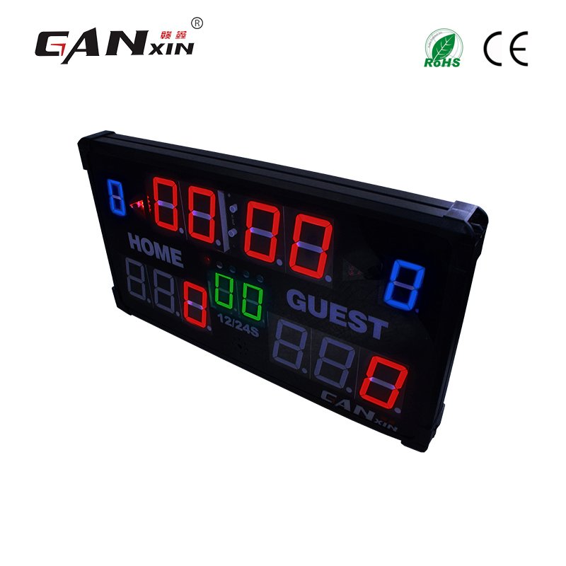 Ganxin Electronic Scoreboard Football Sport Led Display Electronic Scoreboard For Snooker Waterproof Basketball Scoreboard