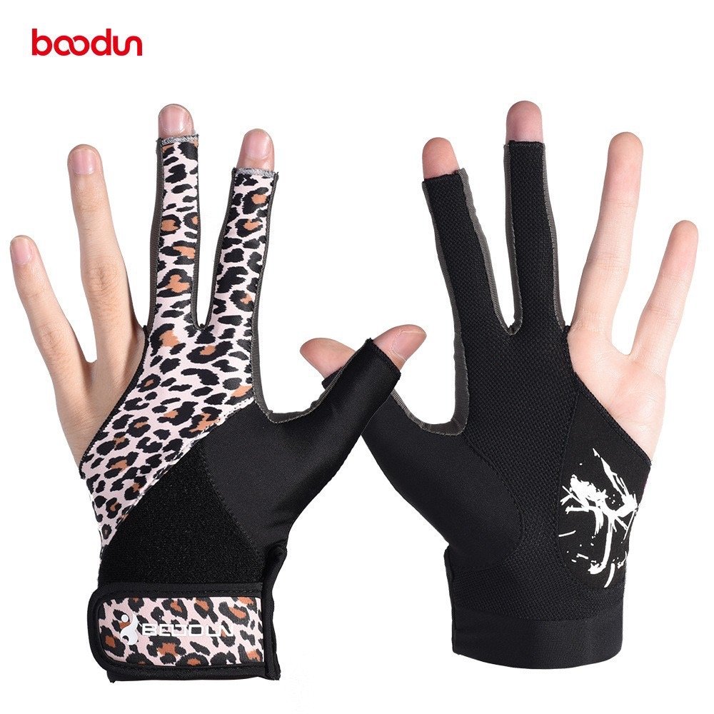 Premium Quality Billiard Accessory Three Fingers Wear Billiard Pool Snooker Glove With Different Colors