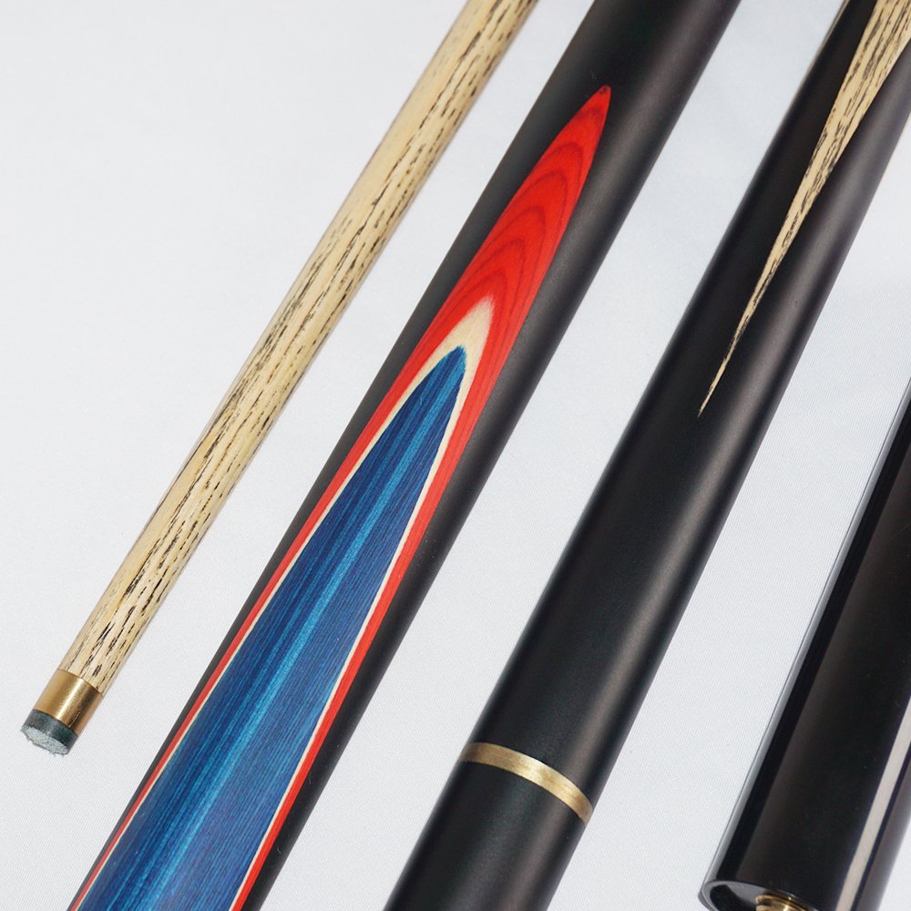 Factory customised professional tournament snooker cues three-quarter joint universal solid ash wood cues