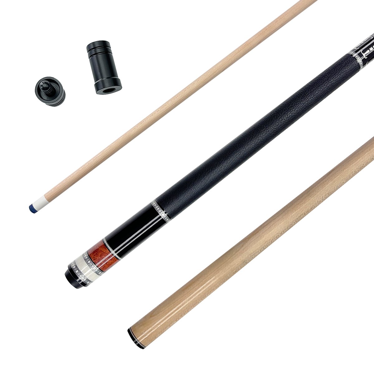 Customized Available Maple Wood Billiard Pool Cue Wood Stick 1/2 Style Maple Forearm Billiard Cue