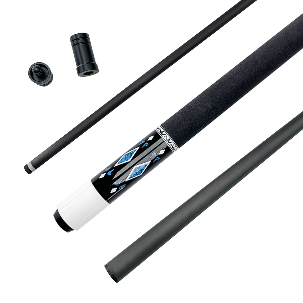 High quality carbon fiber pool cue shaft custom length stick 1/2 joint snooker pool cue
