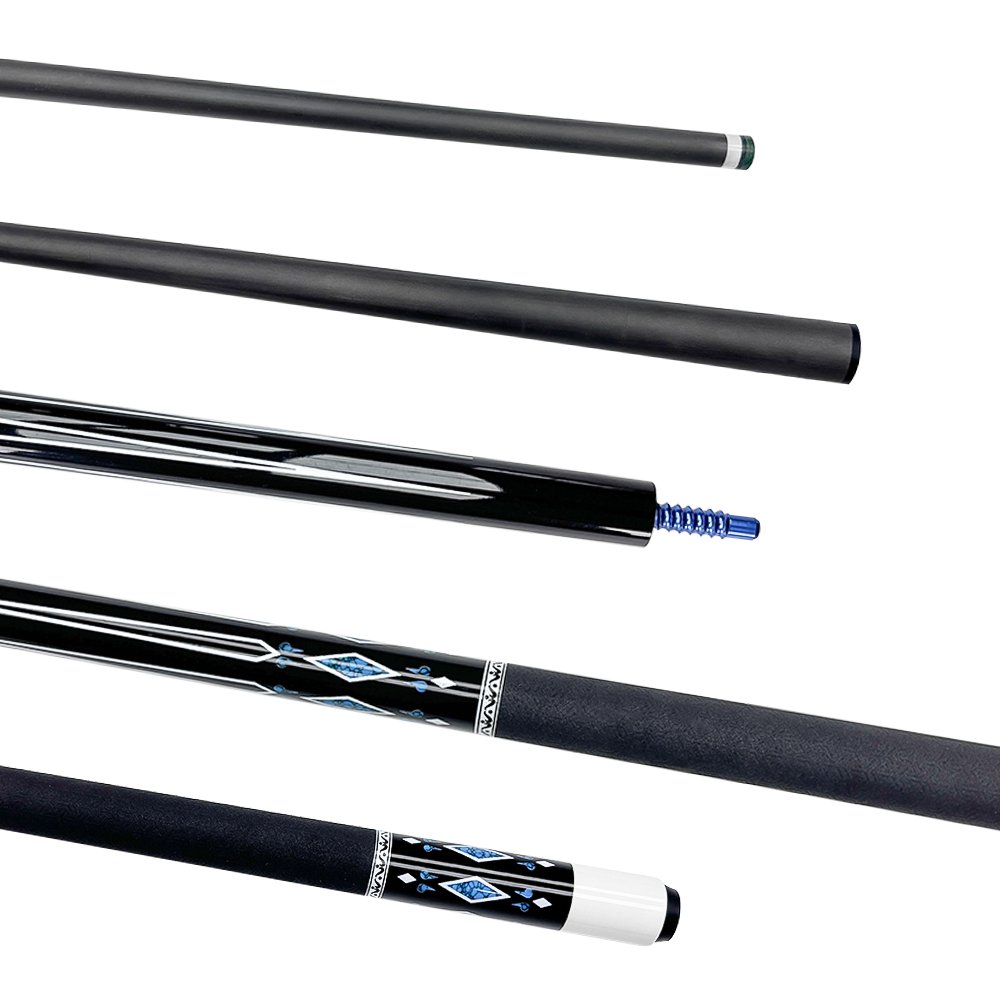 High quality carbon fiber pool cue shaft custom length stick 1/2 joint snooker pool cue