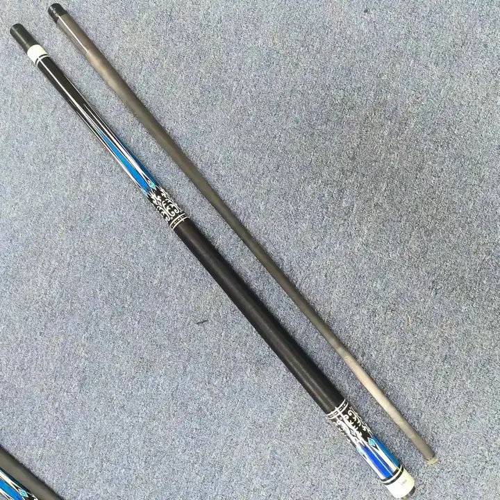 TQG-84Arrival Black Technic Premium 58-Inches Real Carbon Fiber Snooker Billiard Cue Liner 12.5mm Tip with Leather Butt for Pool