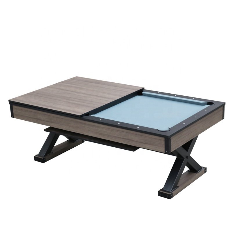 Ultra 2 In 1 Home Use Metal Leg 7ft Snooker Slate Pool Table Dining Top Indoor Billiard Mesa De Billar