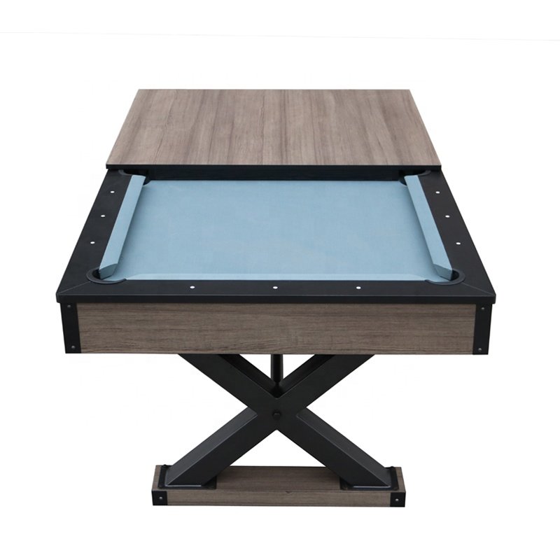 Ultra 2 In 1 Home Use Metal Leg 7ft Snooker Slate Pool Table Dining Top Indoor Billiard Mesa De Billar