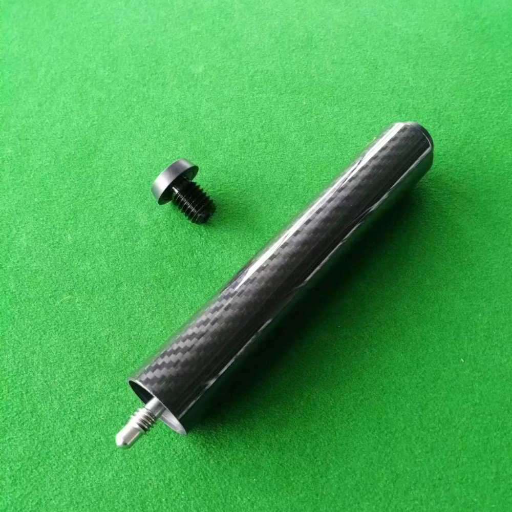 Full Carbon fiber Pool Cue extension 180mm to connect butt with 3K weave & gloss