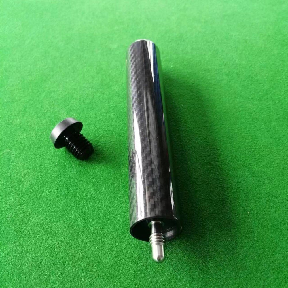 Full Carbon fiber Pool Cue extension 180mm to connect butt with 3K weave & gloss