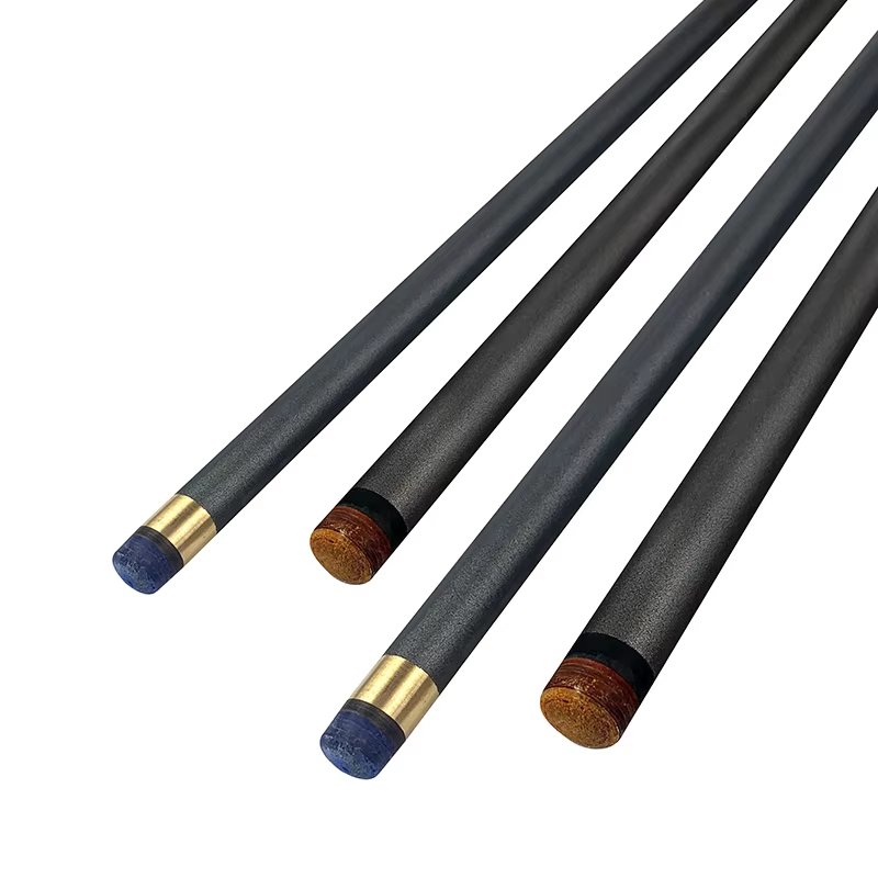 TQG-49Snooker Pool Cue 1-Piece Carbon Fiber Design with Handmade Ebony Butt Sleeve 13mm Tip 9mm & 10mm Tips