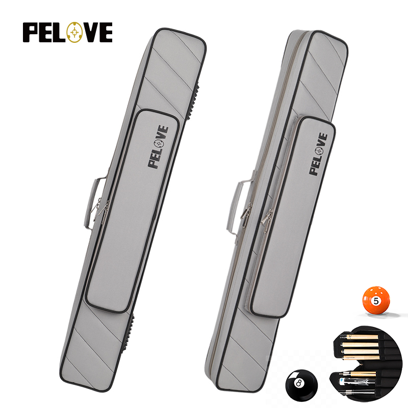 Factory Custom Logo Wholesale Professional Functional Billiard Cue Case with Front Pocket Soft Billiard Cue Bag