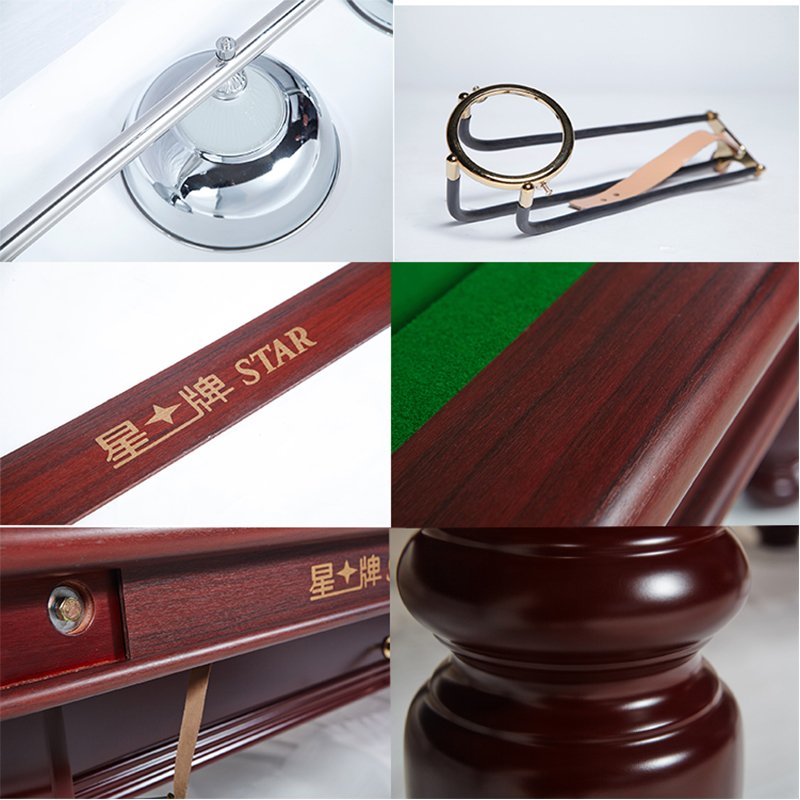 Factory Xingpai Star XW118-9A Slate Solid Wood Cushion Snooker Billiard Table 9ft Chinese Pool Table