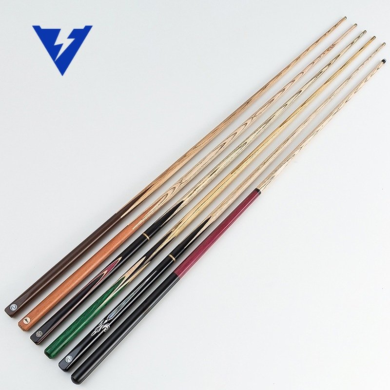 In-stock White Ash Wood billiard cue 10mm-tip 147cm-length one piece cue