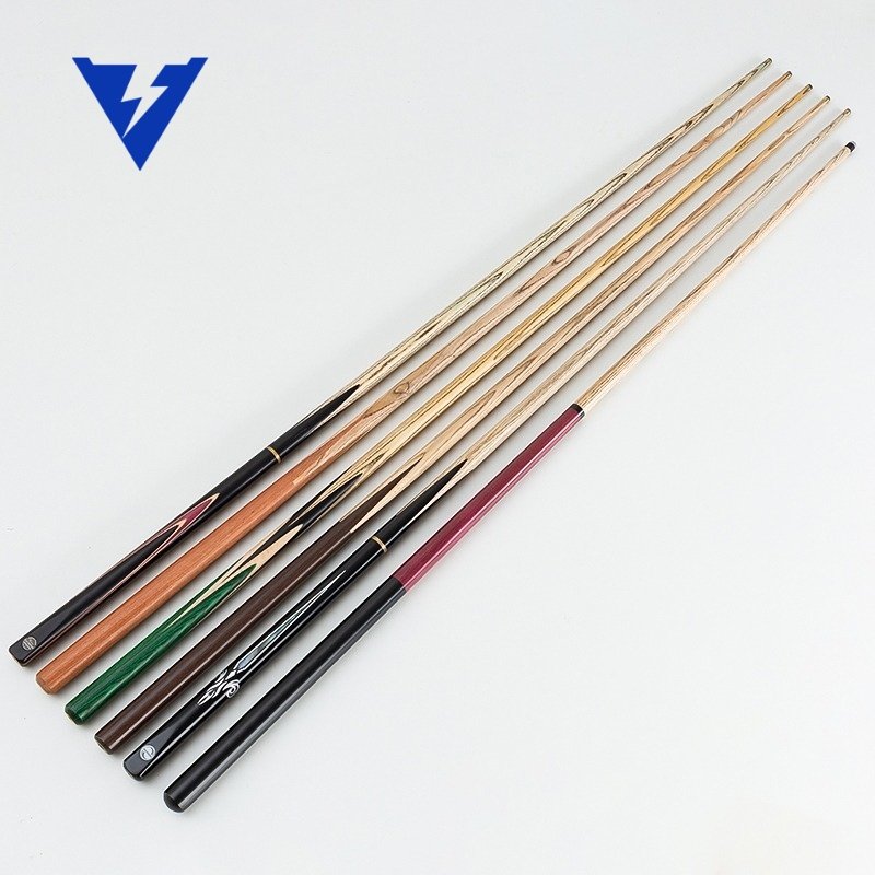 In-stock White Ash Wood billiard cue 10mm-tip 147cm-length one piece cue