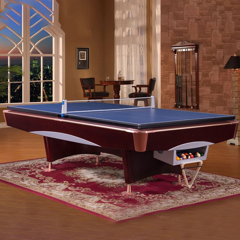 High-Class Solid Wood & Stone Slate 8FT 9FT Pool Table Indoor Club Entertainment Custom Size Modern Style Billiard Game