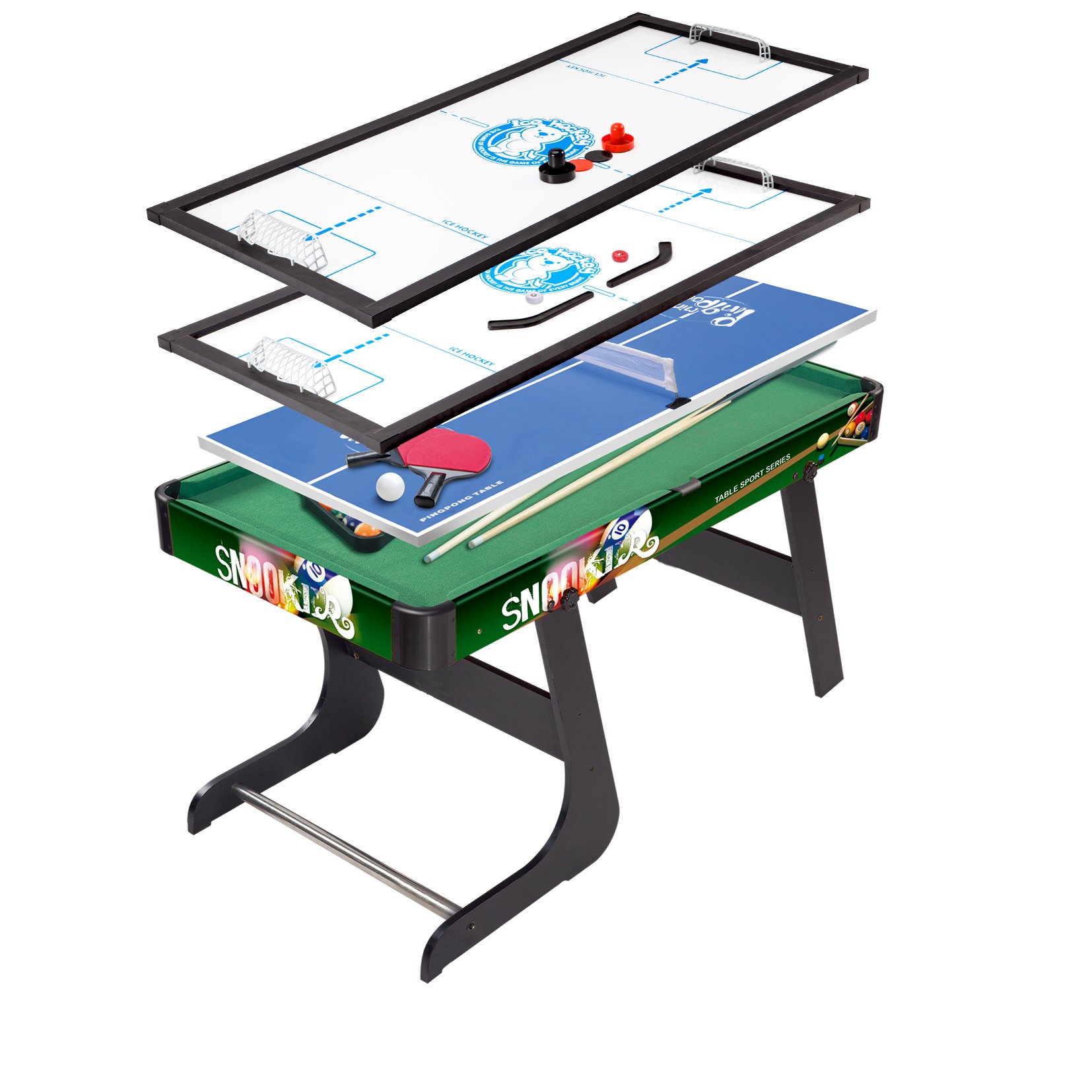 Wholesale Folding Multifunction Tennis Air hockey Table Snooker Billiard Pool Table 4 In 1 Game Tables