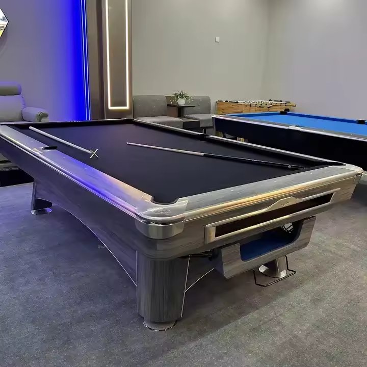 Luxury Modern American Style Nine Ball Snooker Table Custom Size Pool Table with Slate Wood and Rubber Cushions