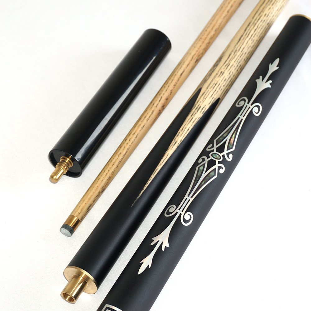 Professional 3/4 jonted wooden snooker nine ball pool cues Replaceable Butt Sleeves Sticker Tournament Pool Cues with case
