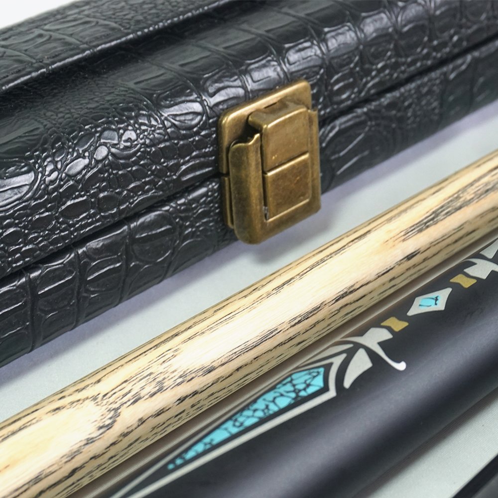 Professional 3/4 jonted wooden snooker nine ball pool cues Replaceable Butt Sleeves Sticker Tournament Pool Cues with case