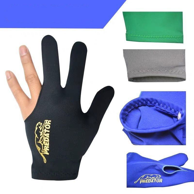 Hot Sales Customized Logo Billiard Player Gloves Three Finger Snooker Gloves Accessories Left Right Handed