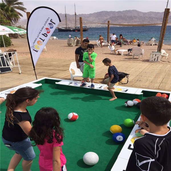 Child safety product football kids snooker and soccer table snookball game